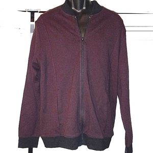 SOLD NWT Men's Alfani Burgundy Knit Jacket